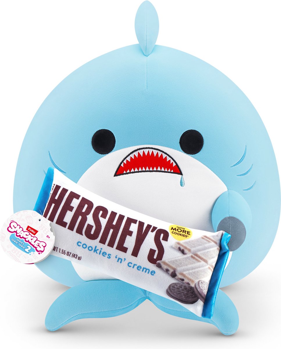 Snackles série 2 - requin seth avec hersheys - 38 cm de zuru