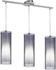 Lampe à suspension Eglo pinto nero - 3 lumières - nickel-mat - noir-transparent, blanc
