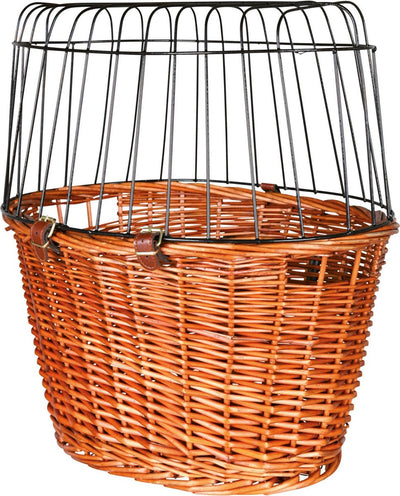 Panier à vélo Trixie avec duire de câble devant le naturel