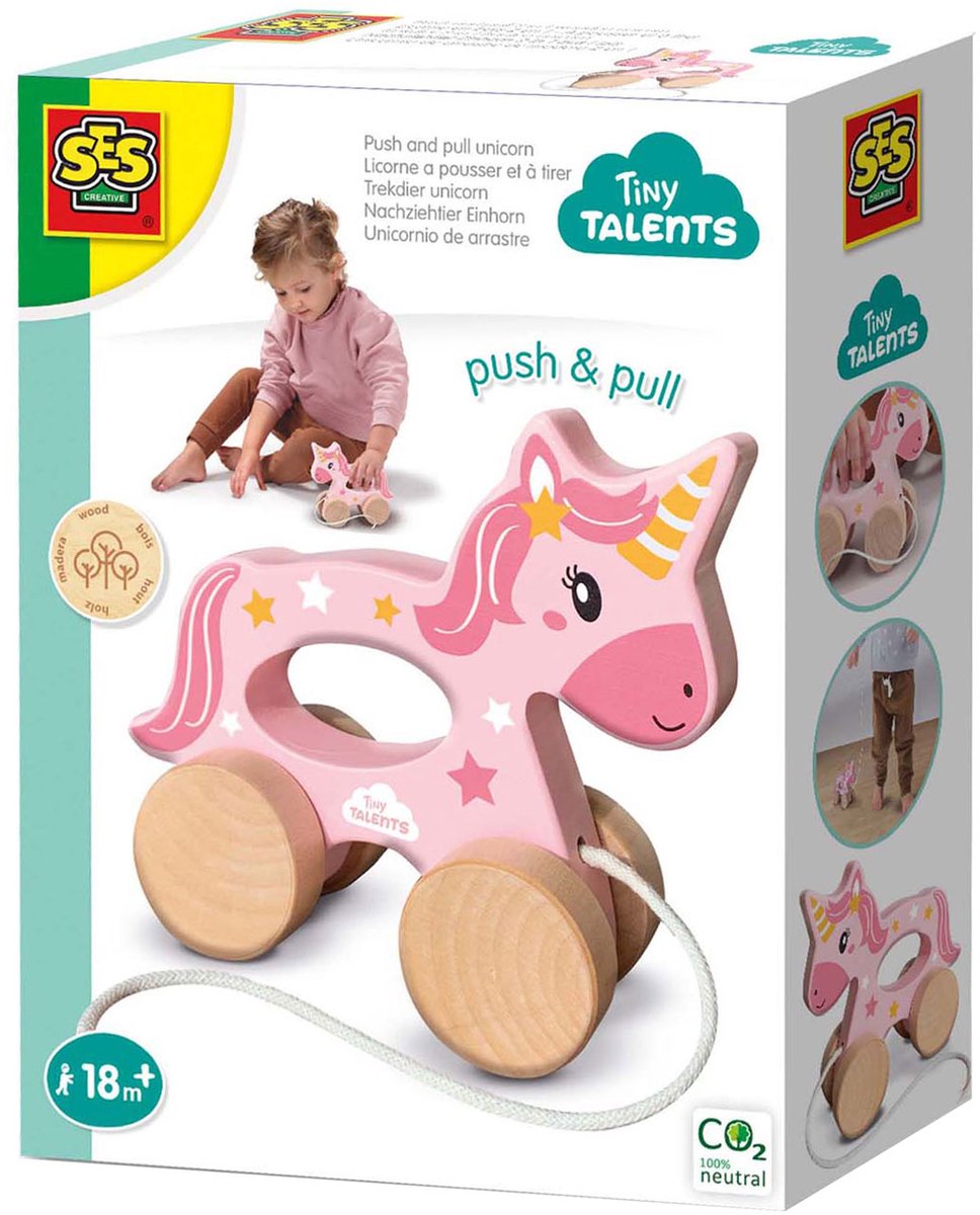 Ses Houten Trekvier 2 en 1 - Unicorne