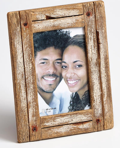 Walther dupla - cadre portrait en bois - format photo 10x15 cm - blanc naturel
