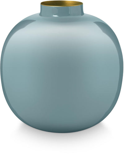 Pip studio - vase - bleu clair - métal - 22x23cm