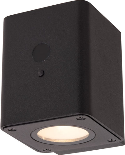 Lucide ramin - applique - énergie solaire - led dimmable - 1x1w 2700k 3000k - ip54 - capteur de mouvement jour nuit - noir