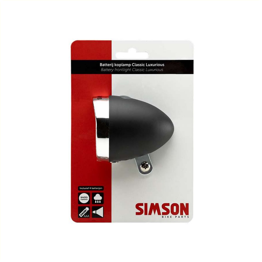 Simson Headlight luxueux classique 30lux noir