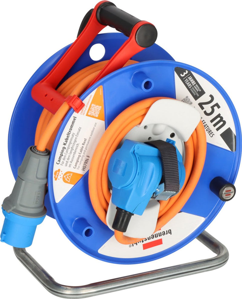 Brennenstuhl CEE-Cable Reel avec 23 + 2M RN Cable en orange