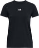 Chemise de sport Under Armour UA Rival Core SS-BLK pour Femme - Noir - Blanc