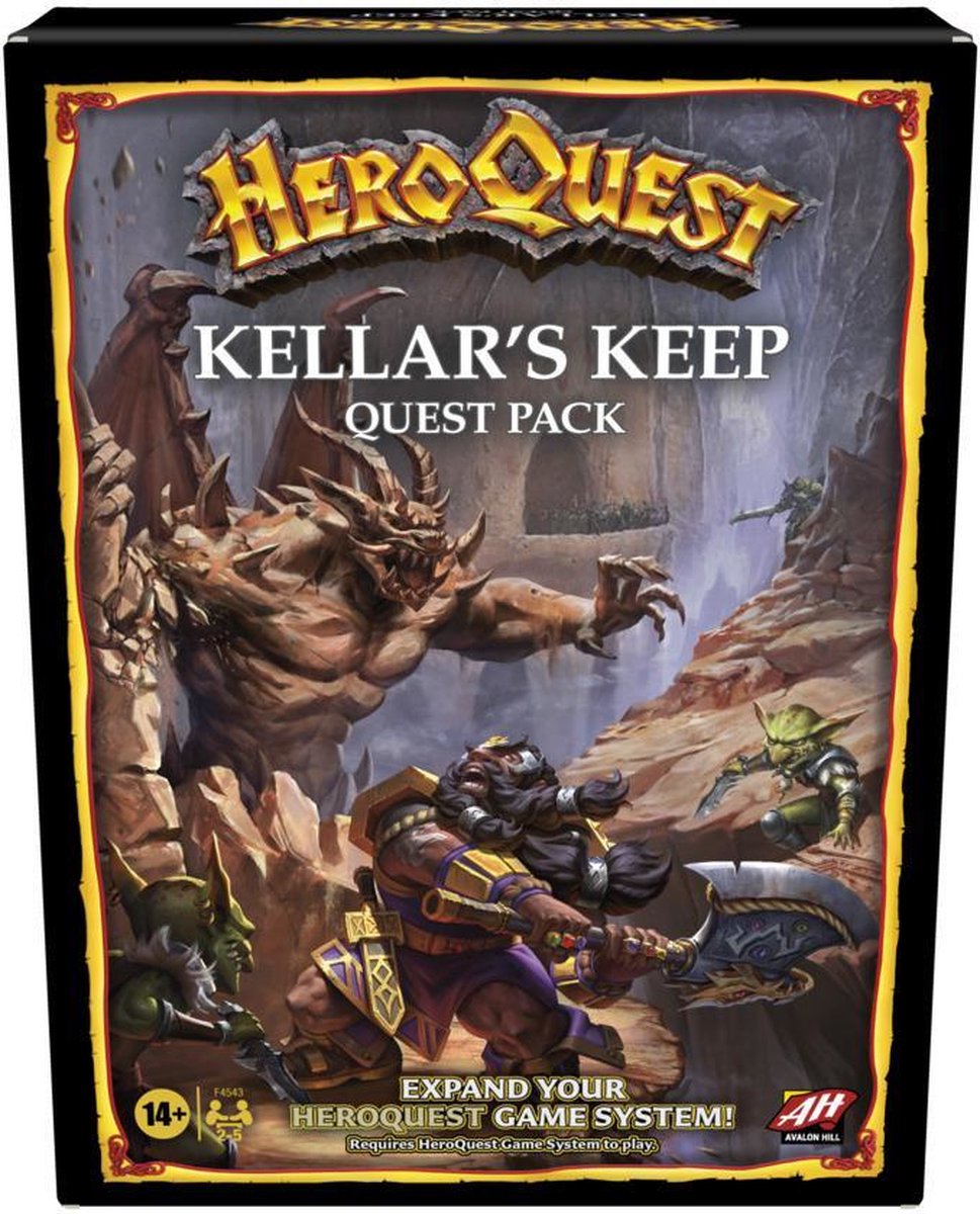 Hasbro gaming avalon hill heroquest extension du donjon de Kellar - jeu de société