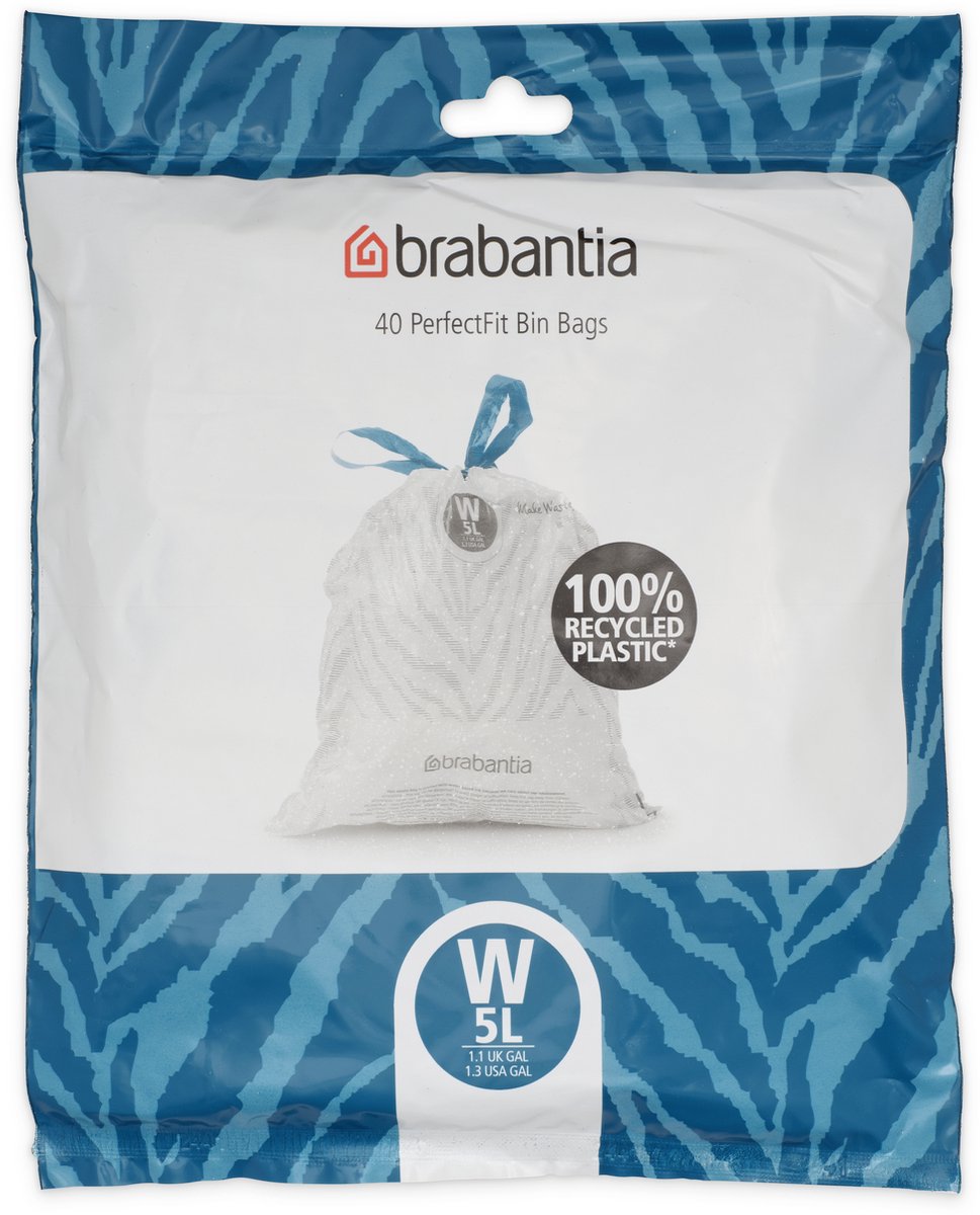 Sacs poubelle Brabantia perfectfit - 5 l - code w - 40 pièces