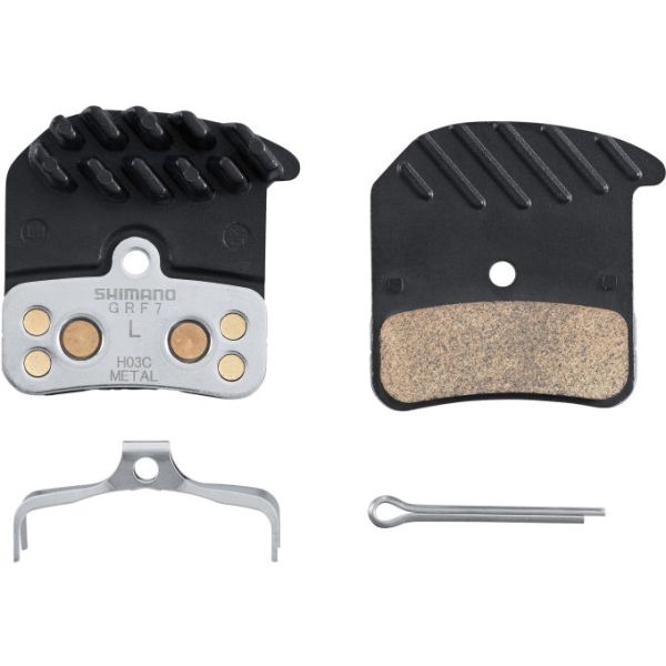 Bloc de frein à disque Shimano Ensemble de métal H03C avec ailettes de refroidissement