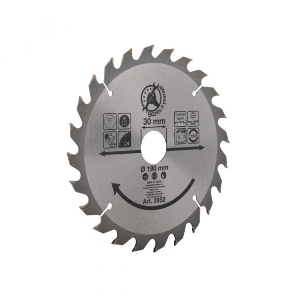 Lame de scie 190 mm., 24 dents