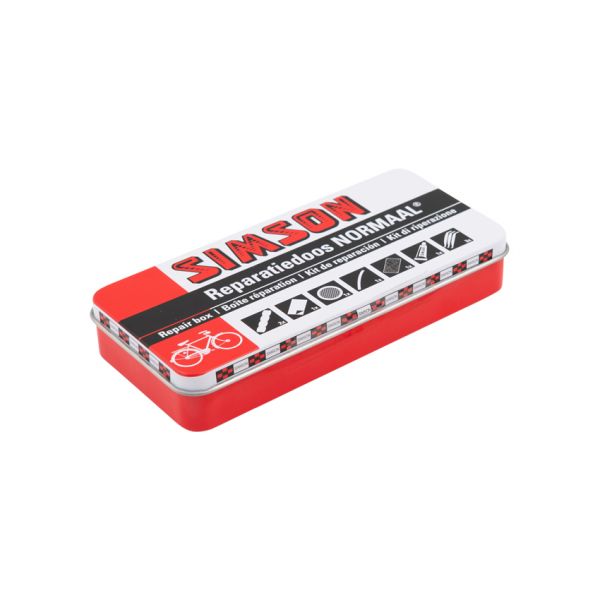 boîte de réparation Normal 8 x 6 cm aluminium rouge 10 pièces