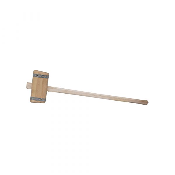 Mm eurotool marteau de jardin carré avec manche 110cm