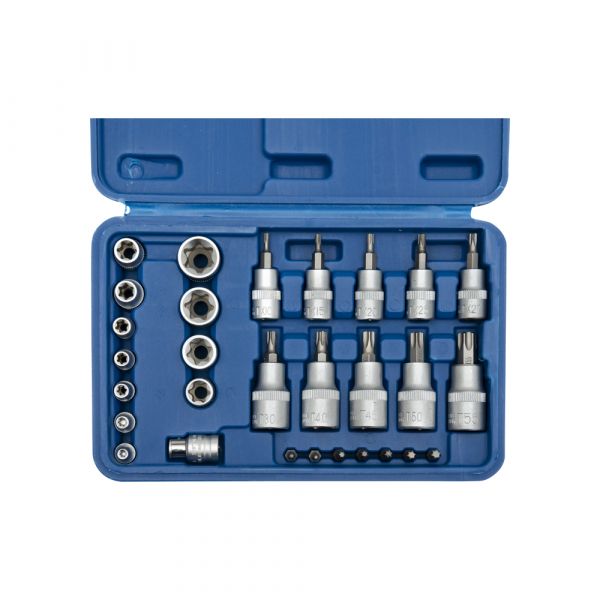 Jeu de douilles et d'embouts Torx 1 4 +3 8