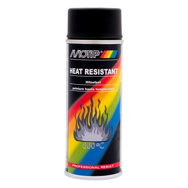 Peinture en aérosol Motip Black Heat-resistant (400ml)
