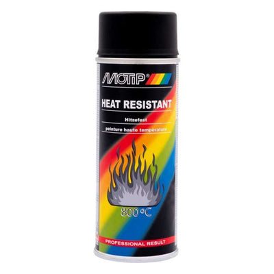 Peinture en aérosol Motip Black Heat-resistant (400ml)