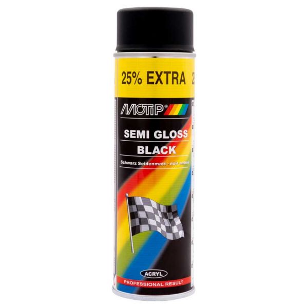 Soie noire brillante, bidon de 500 ml. Motip
