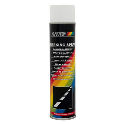 Spray de marquage blanc manuellement