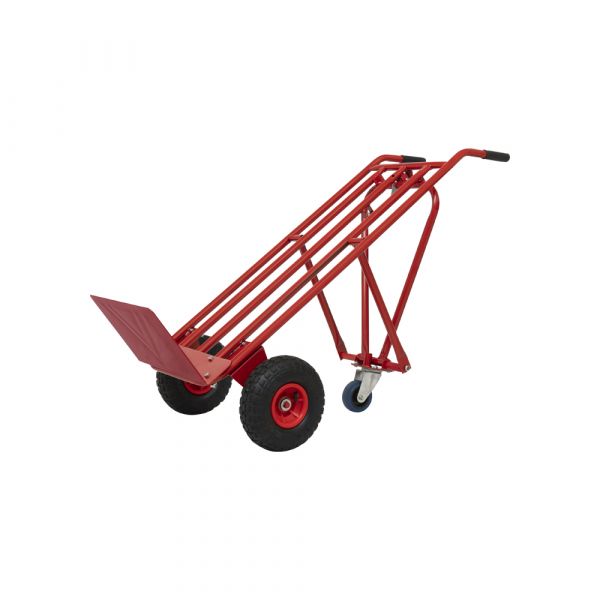 Diable rouge + roue de support.