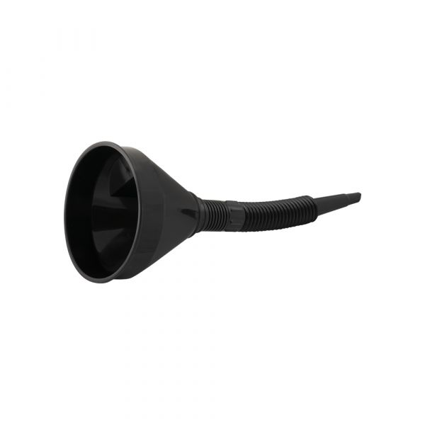 Entonnoir noir avec un bec flexible