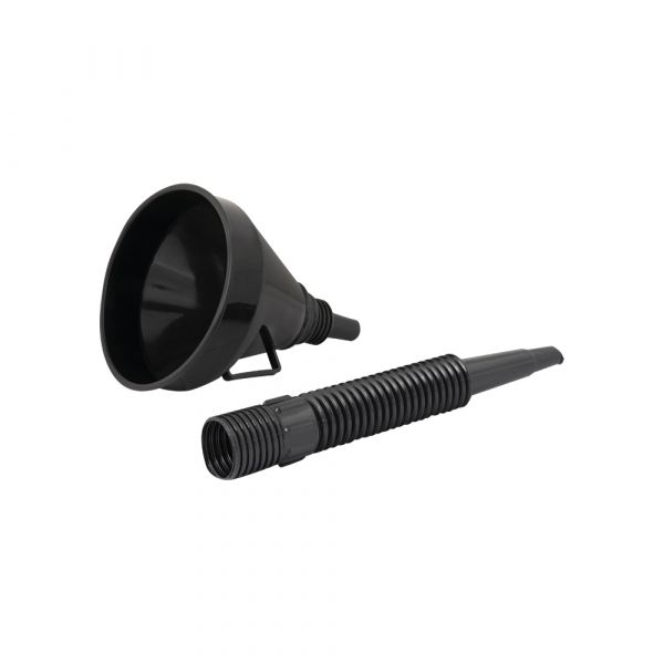 Entonnoir noir avec un bec flexible