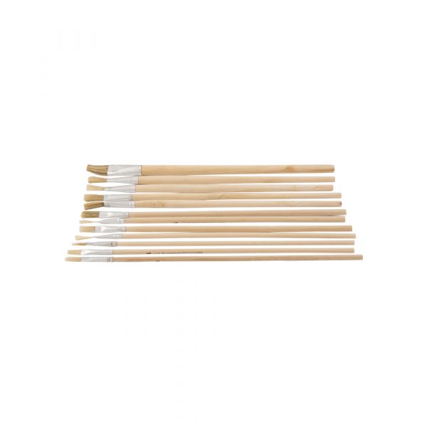 Set de 12 pinceaux plats