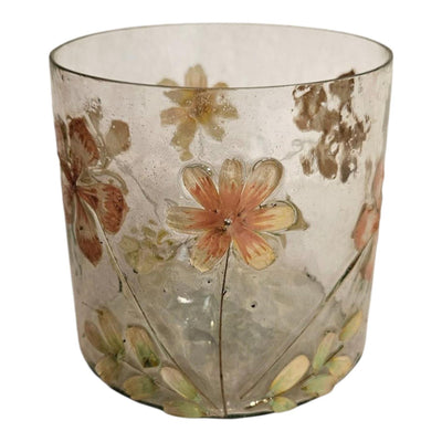 Photophore ambiance manoir verre kriti 9x9cm
