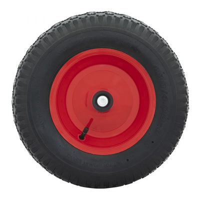 Roue 16x4 400x8 avec bord en acier rouge complet avec essieu