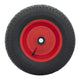 Roue 16x4 400x8 avec bord en acier rouge complet avec essieu