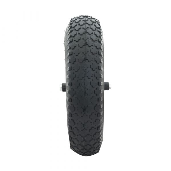 Roue 16x4 400x8 avec bord en acier rouge complet avec essieu