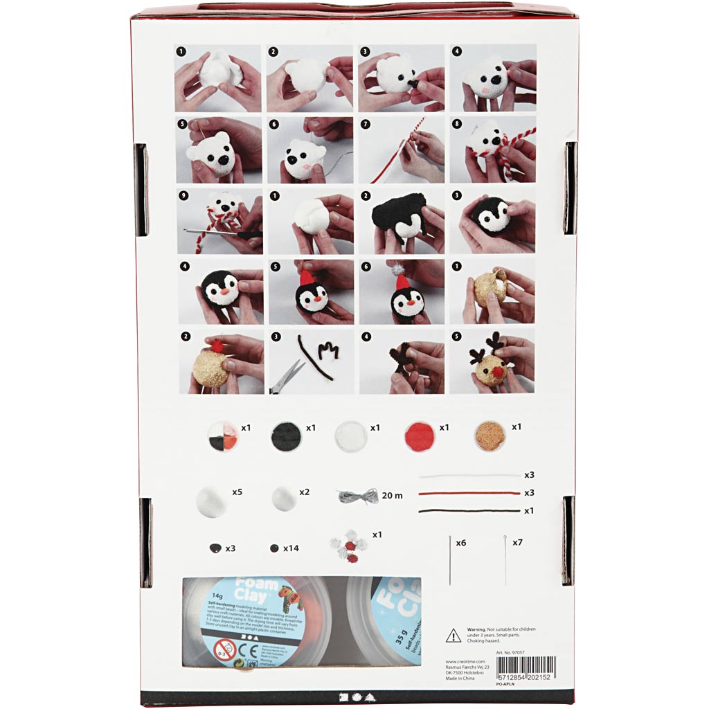 Kit de loisirs créatifs pour modelage d'argile mousse, 1 kit
