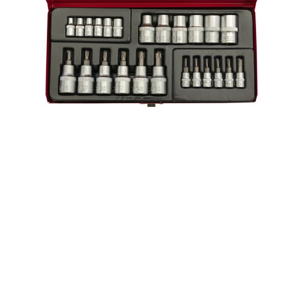 Douille+Bitset 25 pcs 1 4 +1 2 TORX