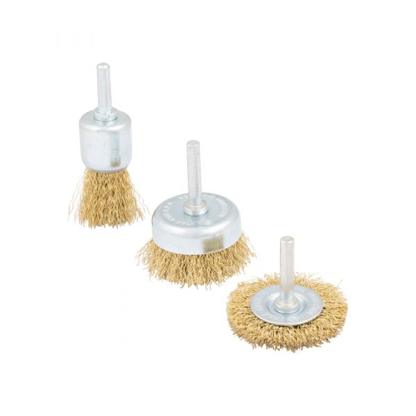 Topgear Topgear Steelbrush Set 3 Pimple Round