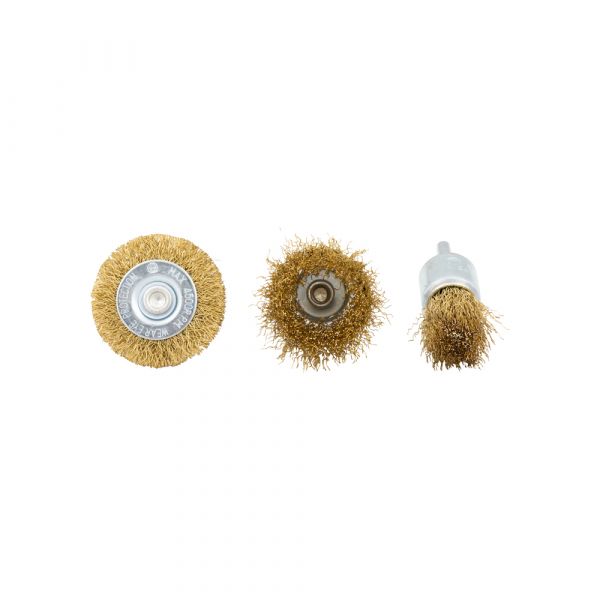 Topgear Topgear Steelbrush Set 3 Pimple Round