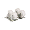 4 roulettes pivotantes de 50 mm. blanc