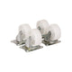 4 roulettes pivotantes de 50 mm. blanc