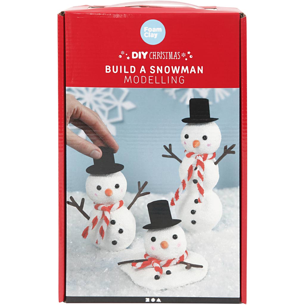 Argile mousse pour faire un bonhomme de neige, 1 set