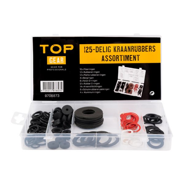 Topgear Topgear Kraanrubbers Ass. 125 pièces.