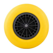 Roue de brouette 4.00-8 pu plastique jaune - afbeelding 1