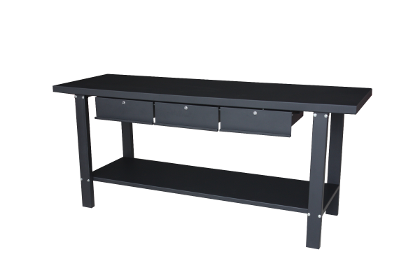 ABI Workbench avec 3 tiroirs, black metal