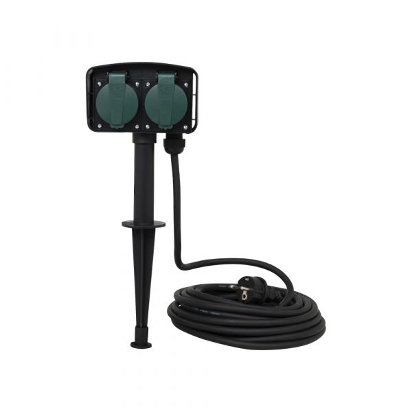 Couchette de jardin AC avec brochettes, 10 m.