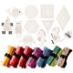 Creativ company group set de figurines avec fil à broder, taille 8-17 cm, différentes couleurs, 1 set