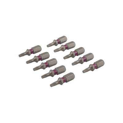 Embout de tournevis 25 mm TX-10 rose 10x