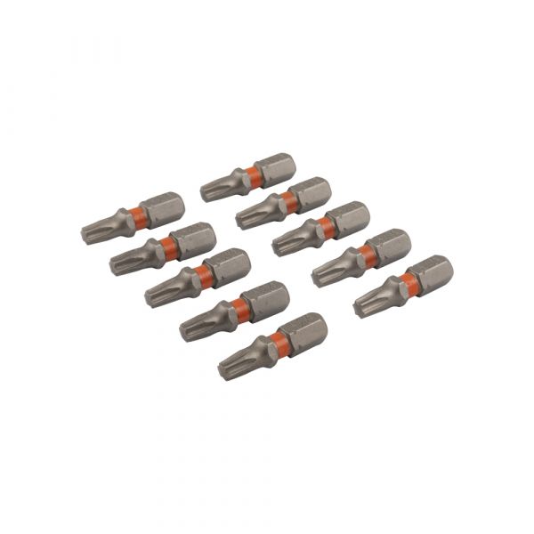 Embout de tournevis 25 mm TX-25 orange 10x