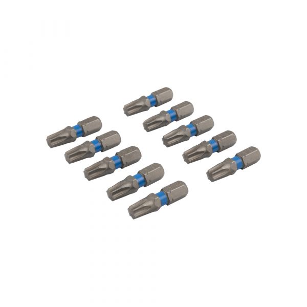 Embout de tournevis 25 mm TX-30 bleu 10x