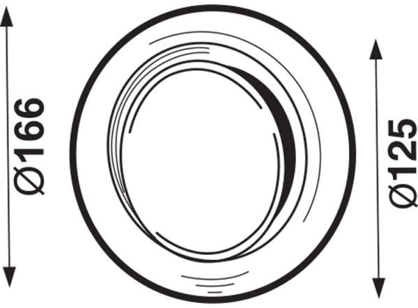 Soupape d'air en acier inoxydable 125 mm