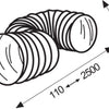 Tuyau PVC flexible blanc 125 mm 2,5 mètres