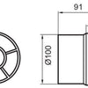 Ventilateur tubulaire 100 mm Basic blanc