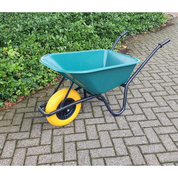 Brouette bidon plastique vert 85 litres HQ anti-fuite