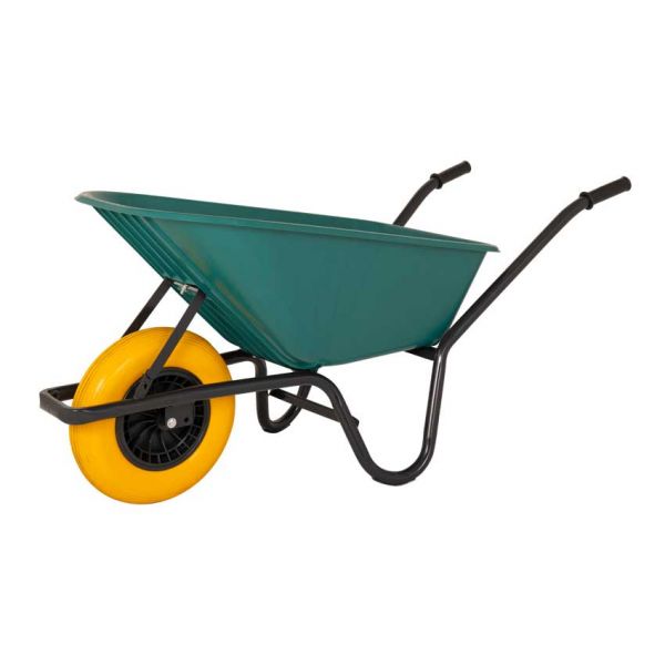 Brouette bidon plastique vert 85 litres HQ anti-fuite
