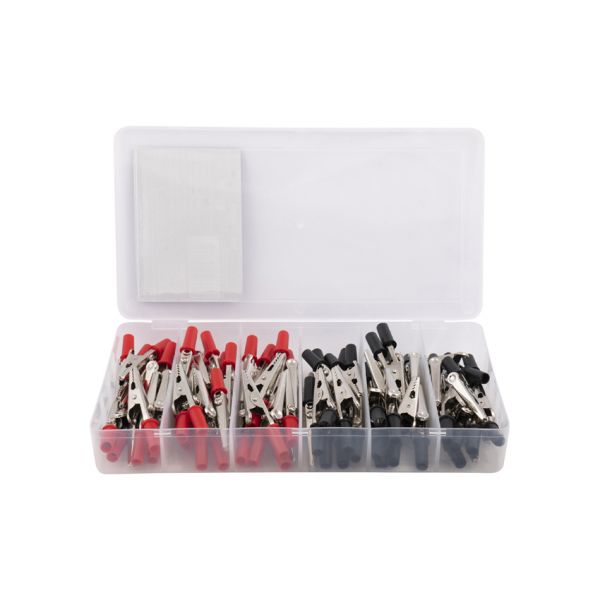 Jeu de pinces crocodiles 80 pcs.